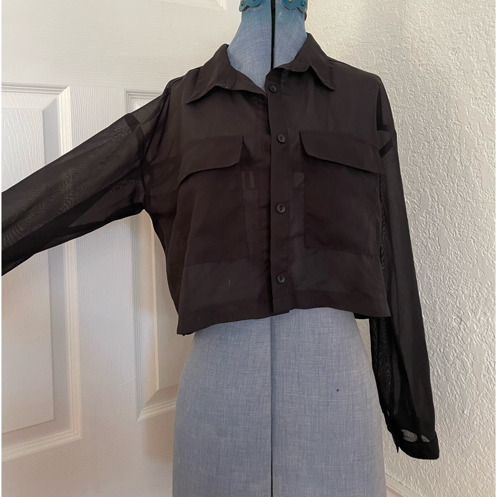 Button Up Crop Top
